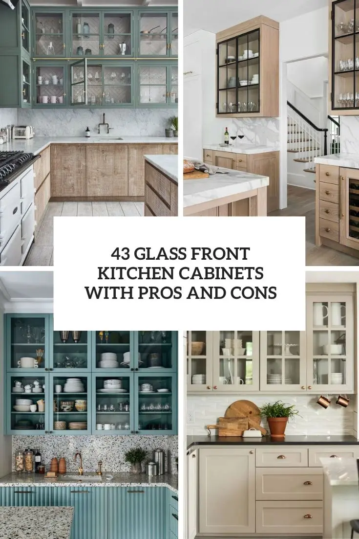 glass front kitchen cabinets with pros and cons cover