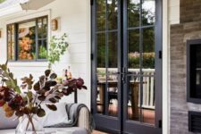 exterior black French doors are a lovely addition to many spaces, and they will contrast your neutral outdoor space