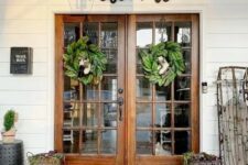 rich stained French doors are a great solution to make your rustic space more elegant and timeless and give it a chic feel
