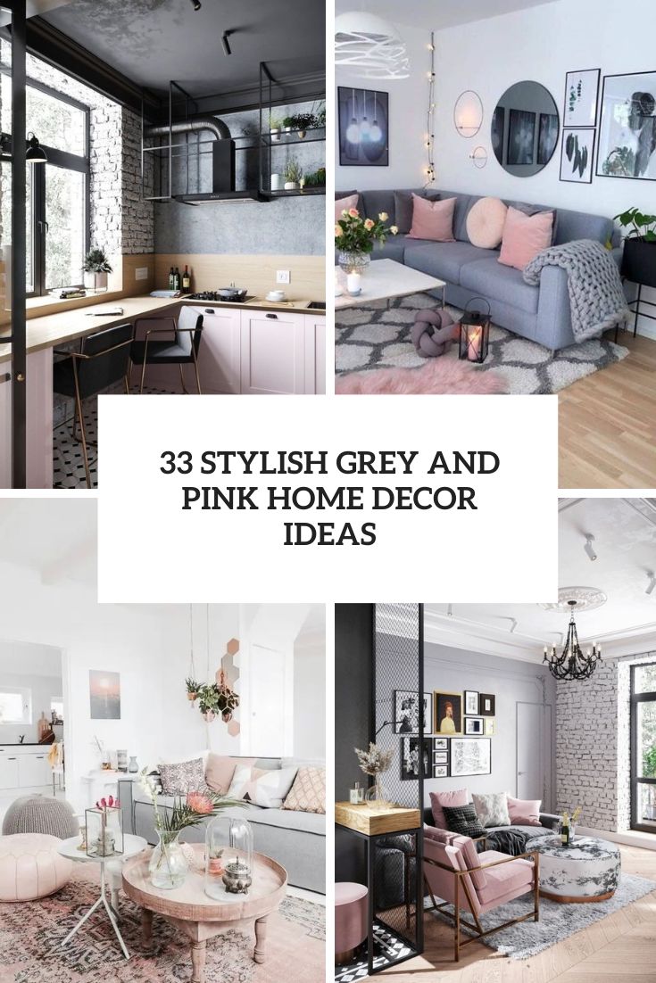 stylish grey and pink home decor ideas cover