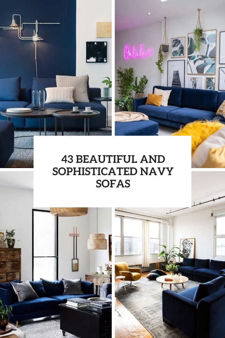 43 Beautiful And Sophisticated Navy Sofas