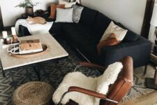 A cozy boho living room