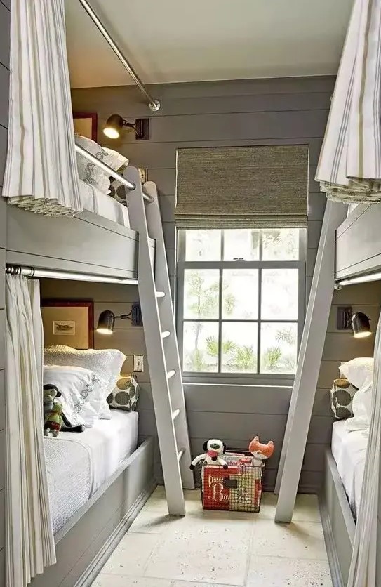 a lovely grey kid's room
