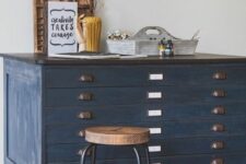24 a fab navy file cabinet with some decor is a nice storage space with its own character is a lovely idea for many spaces