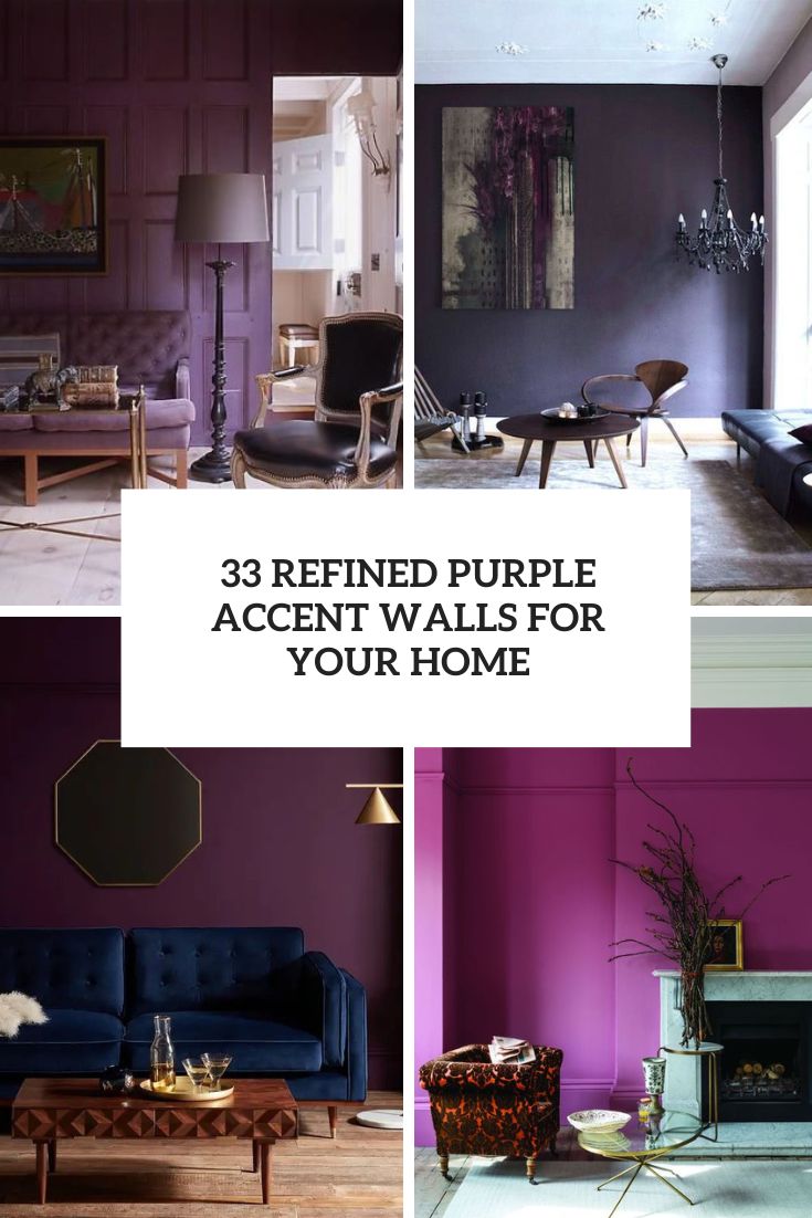 refined purple accent walls for your home cover