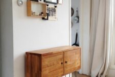 37 a stained cabinet with hairpin legs will be a nice solution for a mid-century modern or boho space, you can even DIY one