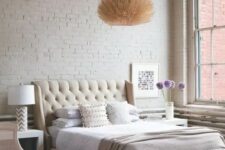 38 a cute girlish bedroom with a vintage feel features a white brick statement wall that adds a harsh and edgy touch to the area