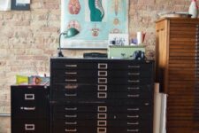53 vintage black and stained file and card cabinets are a perfect idea to make your home office ultimately stylish and timeless