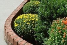 07 red brick garden bed edging is a stylish idea with a very neat final look, it always works