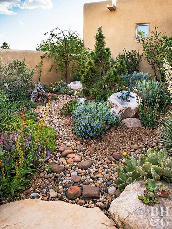 small pebbles, large ones and rocks of various sizes are great for hardscaping in a desert garden, they look cool