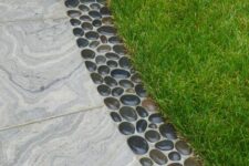11 stylish concrete and pebble garden edging adds a natural feel and brings a cool touch to the space making it less formal