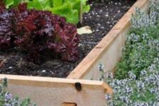24 simple wooden garden bed edging can be DIYed and it will add a rustic feel to the space making it cozier and cuter