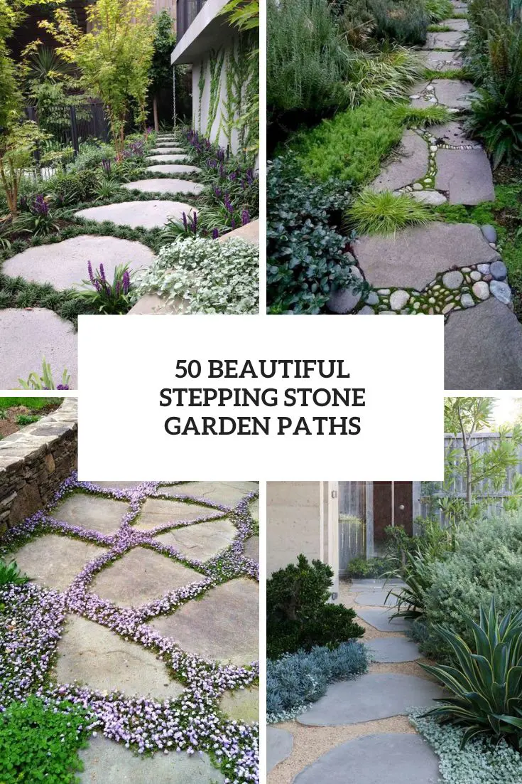 50 Beautiful Stepping Stone Garden Paths