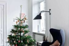 a lovely Scandi space decorated for Christmas in minimalist style