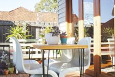 a simple yet stylish outdoor dining space