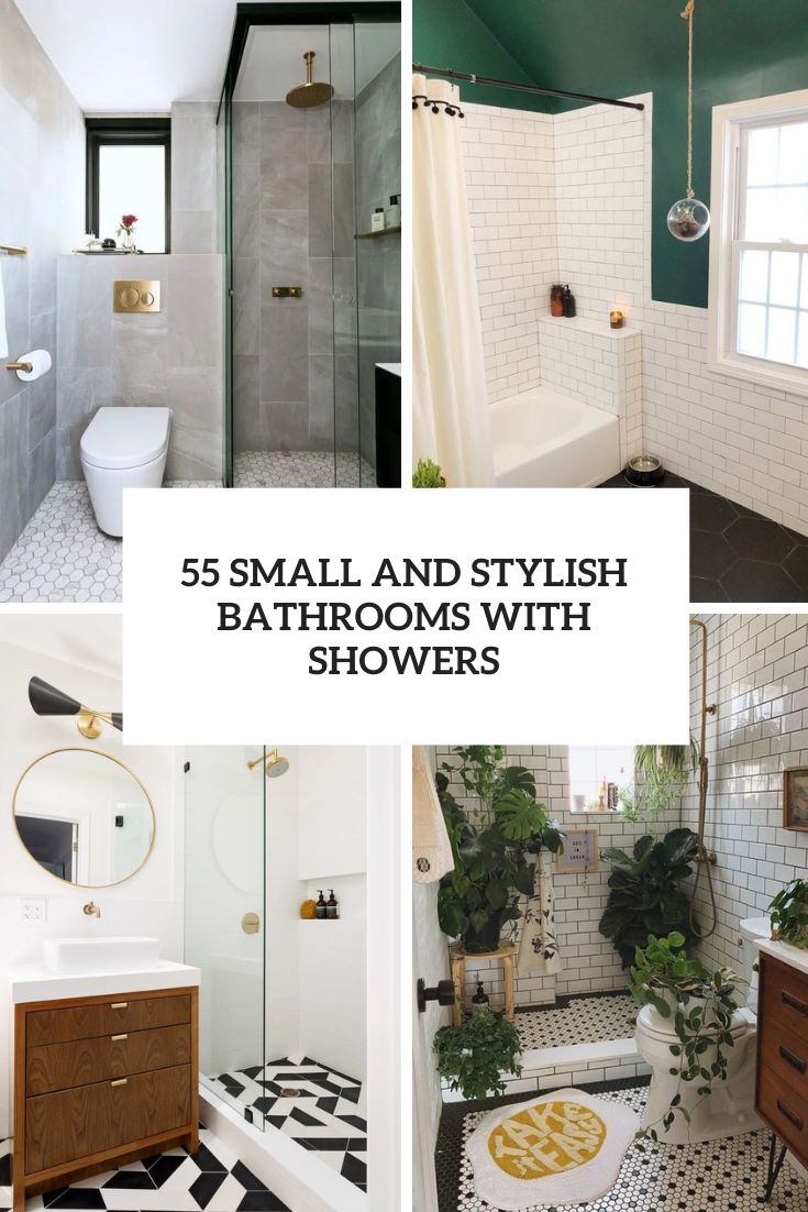 small and stylish bathrooms with showers cover