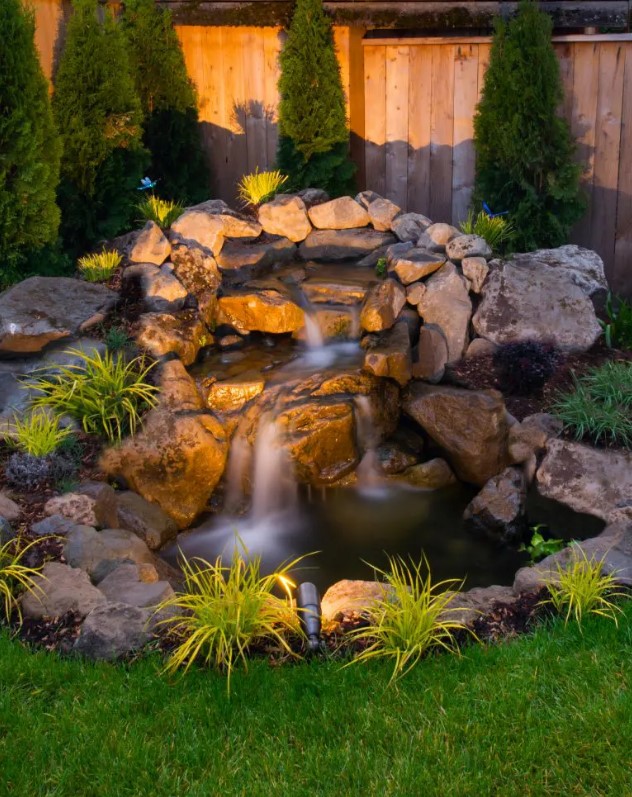 such a beautiful water feature would become a perfect addition to an area near your terrace or a gazebo
