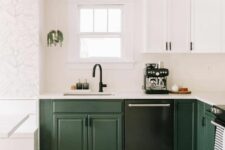 a practical two tone kitchen design