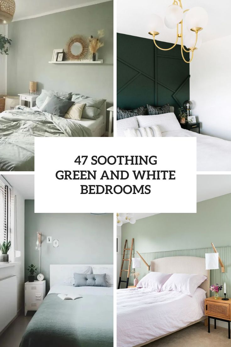 soothing green and white bedrooms cover