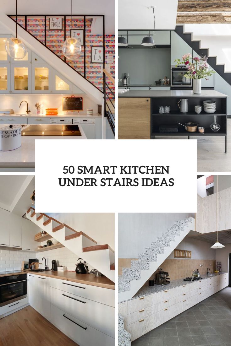 smart kitchen under stairs ideas cover