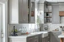 a stylish grey kitchen