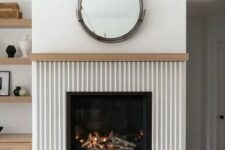 a stylish faux fireplace