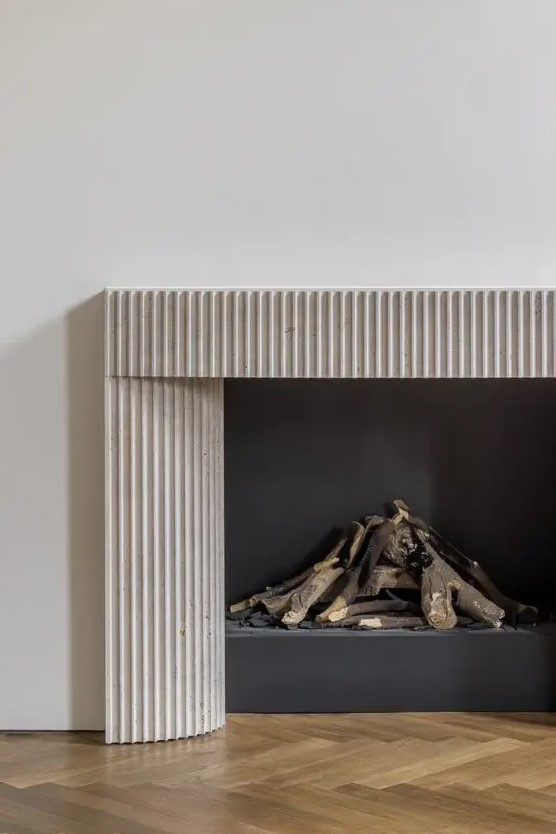 a non-working fireplace with a fluted surround will be a stylish and sophisticated addition to your interior