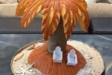 38 a carved pumpkin could be shaped like a tropical island, it’s a fresh idea for a tropical Halloween party