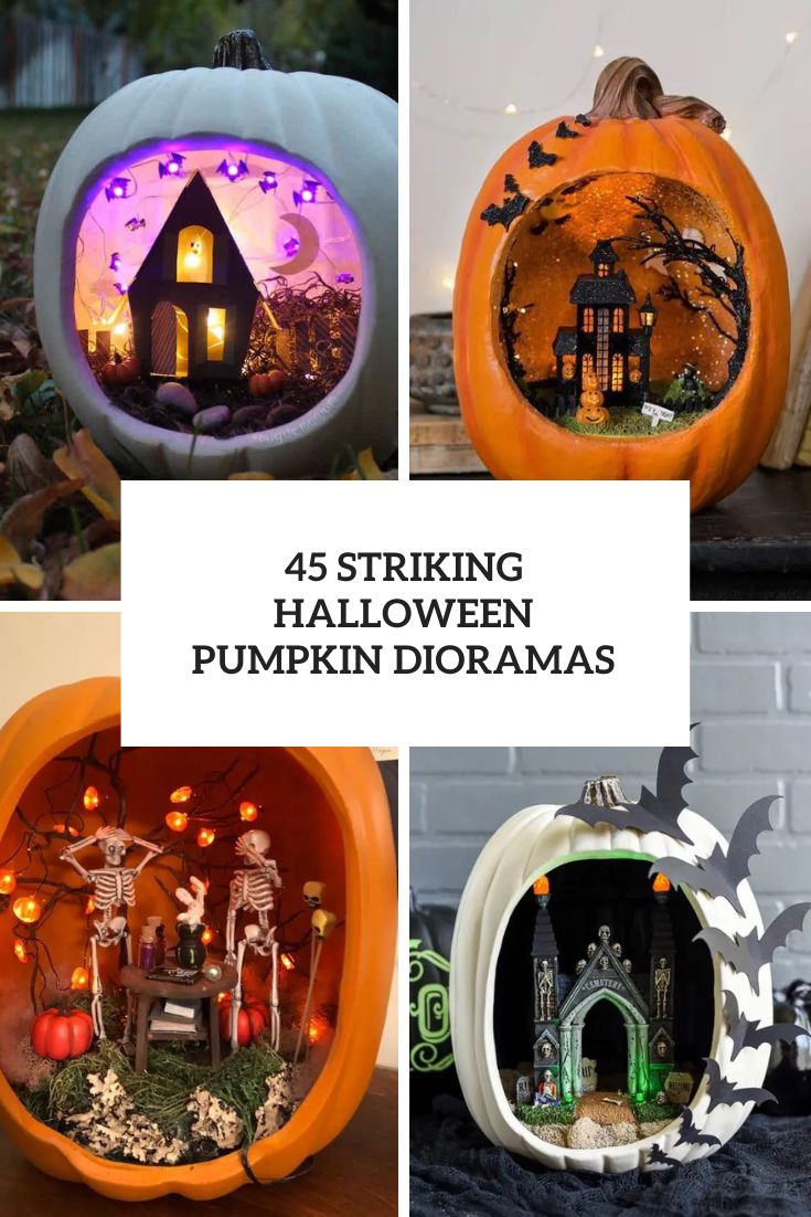 striking halloween pumpkin dioramas cover