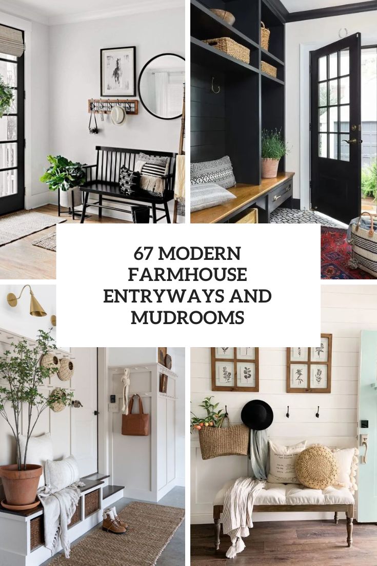 modern farmhouse entryways and mudrooms cover