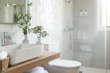 a lovely bathroom with Zellige tiles