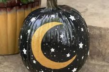 a stylish black halloween pumpkin