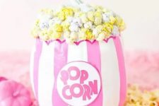 24 a super bright no carve popcorn pumpkin with real painted popcorn to add a whimsy touch to the decor