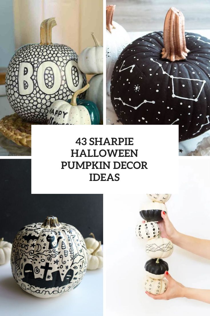 sharpie halloween pumpkin decor ideas cover