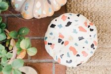44 pretty terrazzo pumpkins will be a great out of the box addition to your fall or Halloween decor