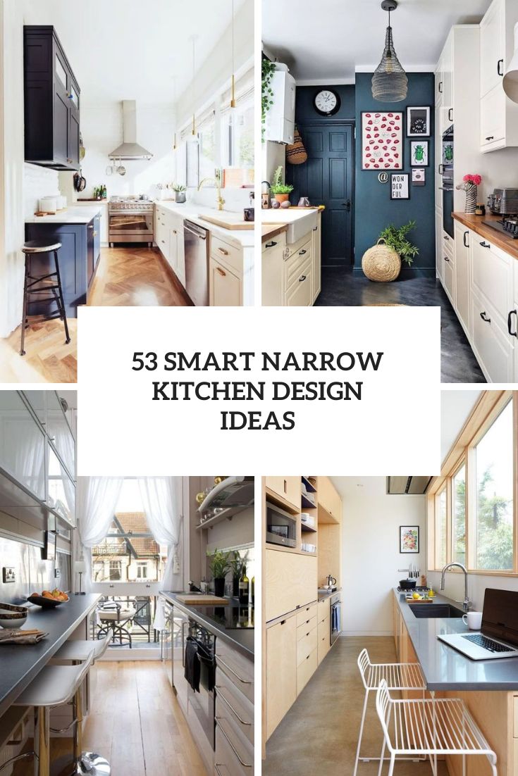smart narrow kitchen design ideas cover
