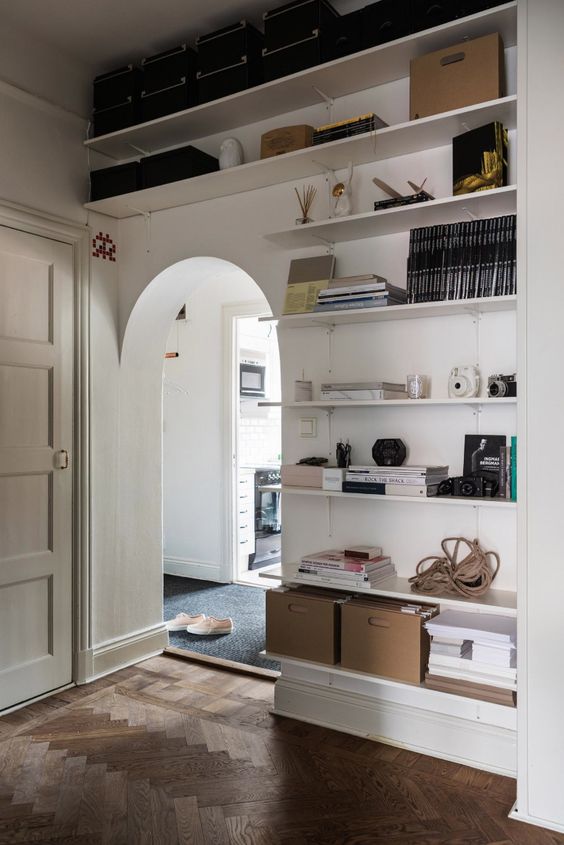 a practical way to use an arched doorway