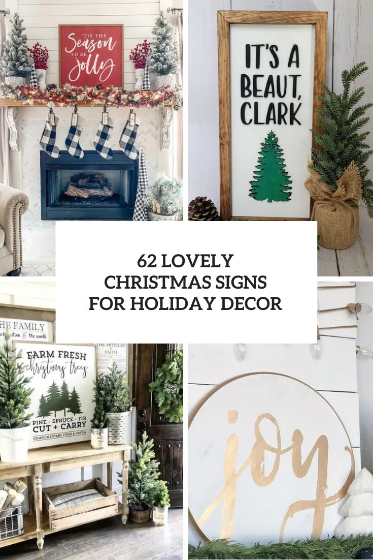 62 Lovely Christmas Signs For Holiday Decor