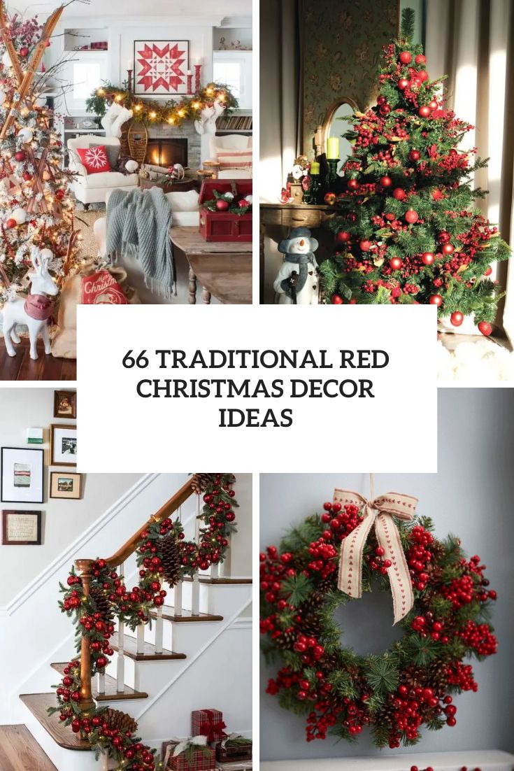 traditional red christmas decor ideas cover