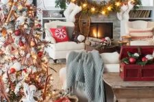 a cozy Christmas living room decor