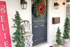 a cute christmas porch