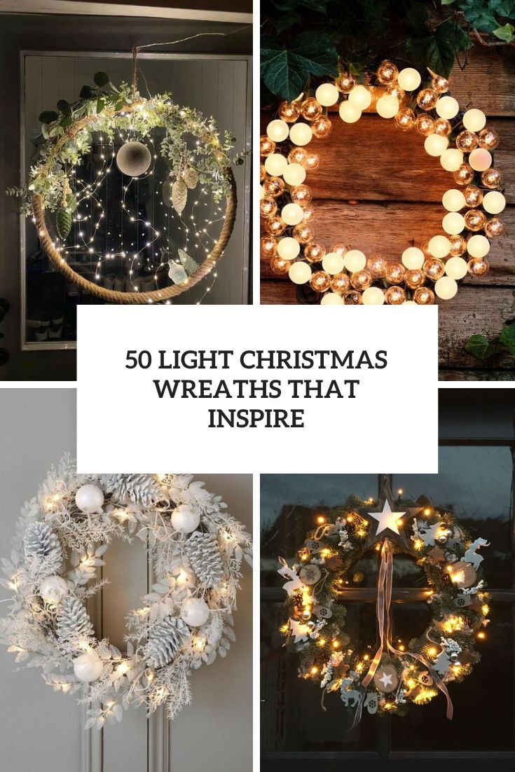 50 Light Christmas Wreaths That Inspire