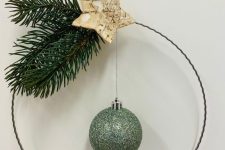 a minimalist christmas wreath
