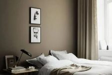 a neutral taupe bedroom design