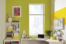 a cute colorful home office