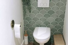 a small and practical powder room