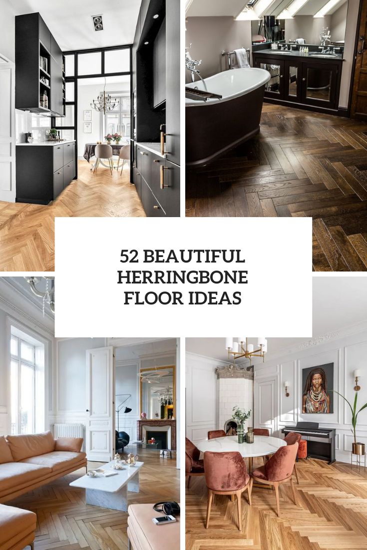 52 Beautiful Herringbone Floor Ideas cover