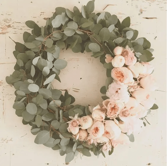 a cute eucalyptus spring wreath