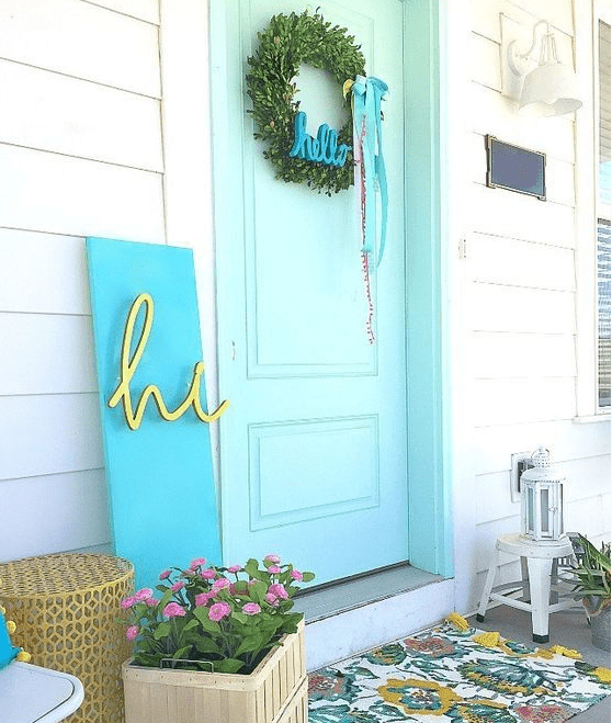 a cute spring porch