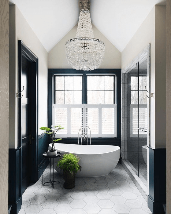 a gorgeous Parisian bathroom design